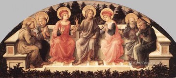 Fra Filippo Lippi Painting - Seven Saints Renaissance Filippo Lippi